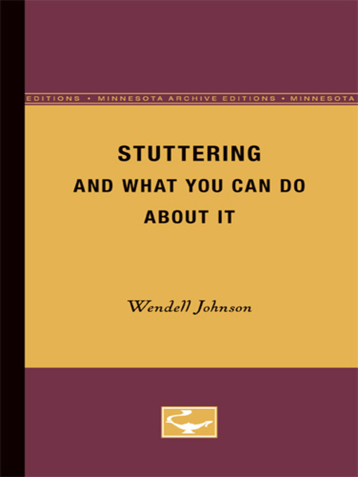 Cover image for Stuttering and What you can do About it